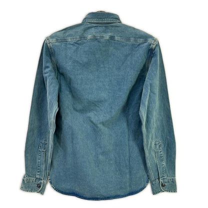 RRL ダブルアールエル MNRRWOV16820282 ウォッシュ加工 インディゴ染め コットン ヘリンボーン ツイル ワークシャツ トップス