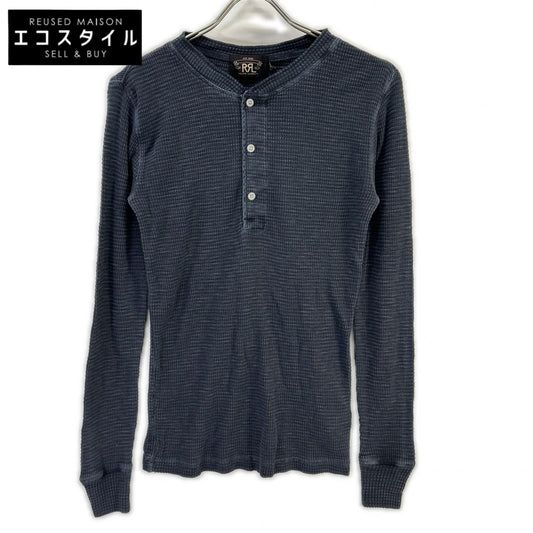 RRL ダブルアールエル MNRRKNI16820062 ウォッシュグレー コットン ヘンリーネック ロングスリーブワッフルカットソー トップス