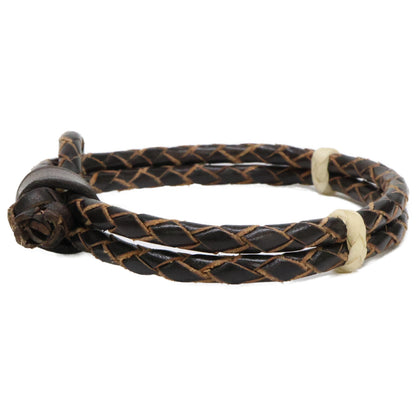 RRL ダブルアールエル 【美品】BRAUDED LEATHER CUFF エンボスロゴ レザー ブレスレット