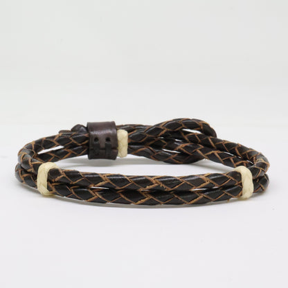 RRL ダブルアールエル 【美品】BRAUDED LEATHER CUFF エンボスロゴ レザー ブレスレット