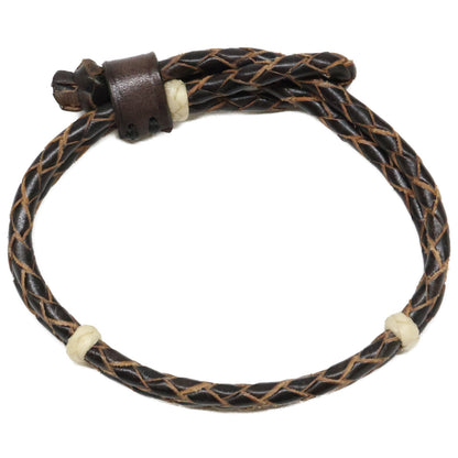 RRL ダブルアールエル 【美品】BRAUDED LEATHER CUFF エンボスロゴ レザー ブレスレット