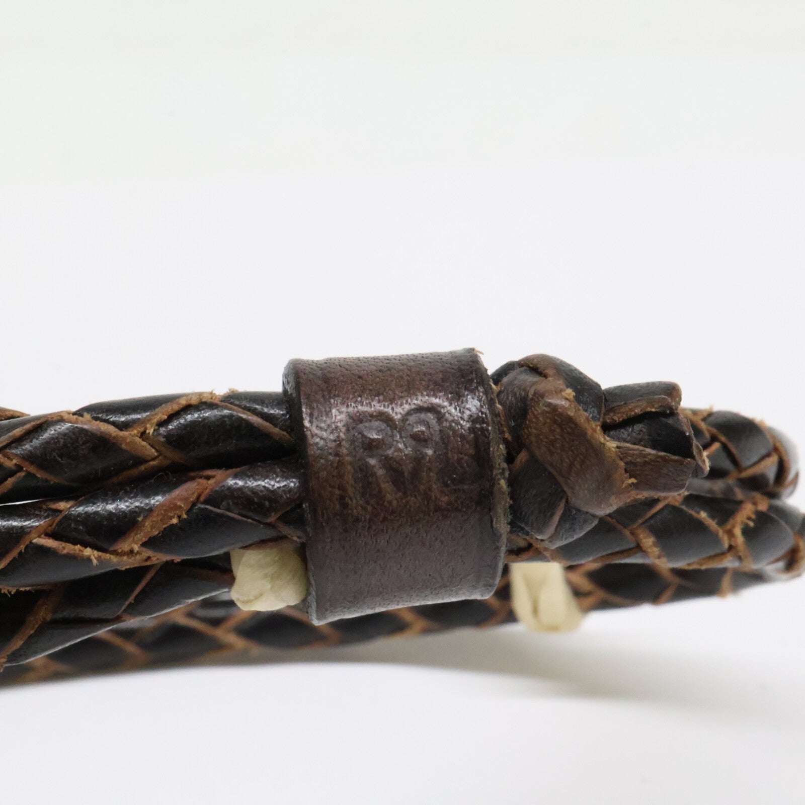 RRL ダブルアールエル 【美品】BRAUDED LEATHER CUFF エンボスロゴ レザー ブレスレット