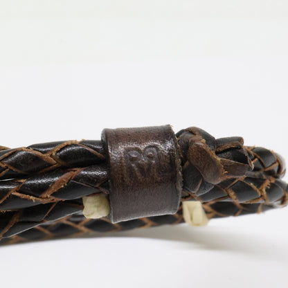 RRL ダブルアールエル 【美品】BRAUDED LEATHER CUFF エンボスロゴ レザー ブレスレット