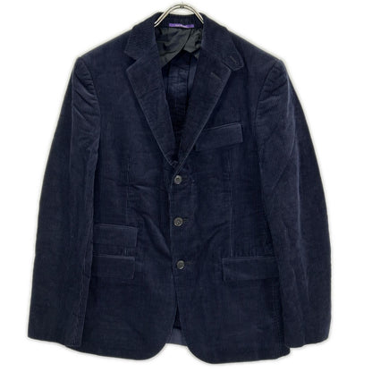 RalphLauren PURPLE LABEL ラルフローレン パープルレーベル 798876035001 イタリア製 ネイビー コットン シングルブレスト サイドベンツ コーデュロイ 3Bスポーツコート/テーラードジャケット