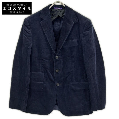 RalphLauren PURPLE LABEL ラルフローレン パープルレーベル 798876035001 イタリア製 ネイビー コットン シングルブレスト サイドベンツ コーデュロイ 3Bスポーツコート/テーラードジャケット