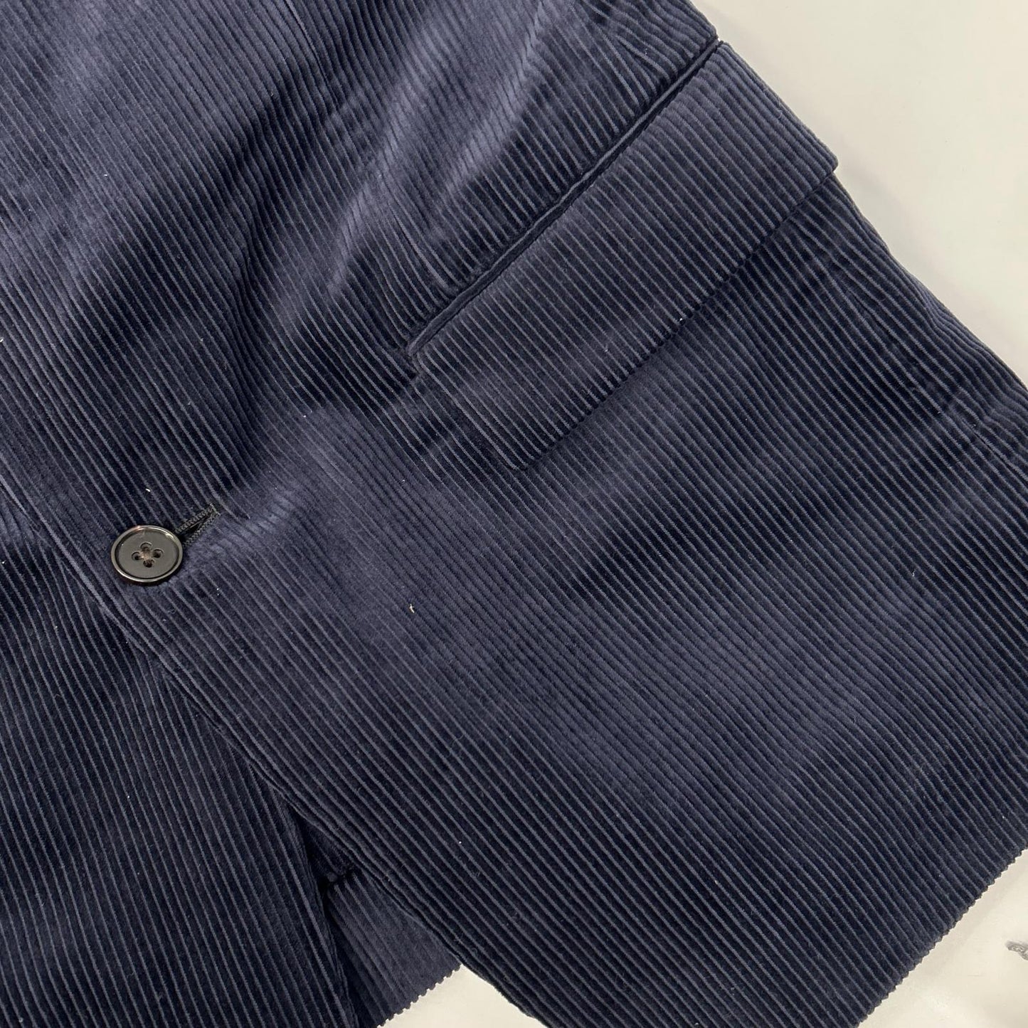 RalphLauren PURPLE LABEL ラルフローレン パープルレーベル 798876035001 イタリア製 ネイビー コットン シングルブレスト サイドベンツ コーデュロイ 3Bスポーツコート/テーラードジャケット
