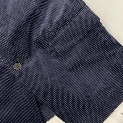 RalphLauren PURPLE LABEL ラルフローレン パープルレーベル 798876035001 イタリア製 ネイビー コットン シングルブレスト サイドベンツ コーデュロイ 3Bスポーツコート/テーラードジャケット