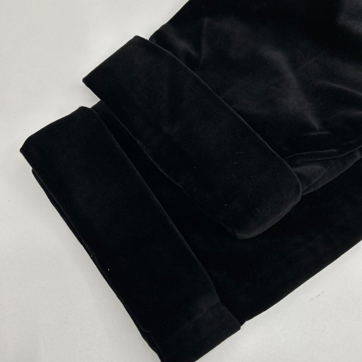 RalphLauren PURPLE LABEL ラルフローレン パープルレーベル 798728082001 イタリア製 ブラック センタープレス ベルベットテーパードスラックス ボトムス