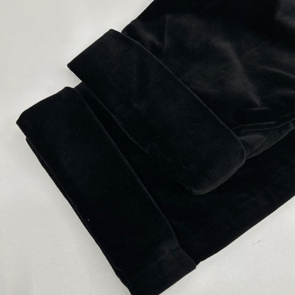 RalphLauren PURPLE LABEL ラルフローレン パープルレーベル 798728082001 イタリア製 ブラック センタープレス ベルベットテーパードスラックス ボトムス