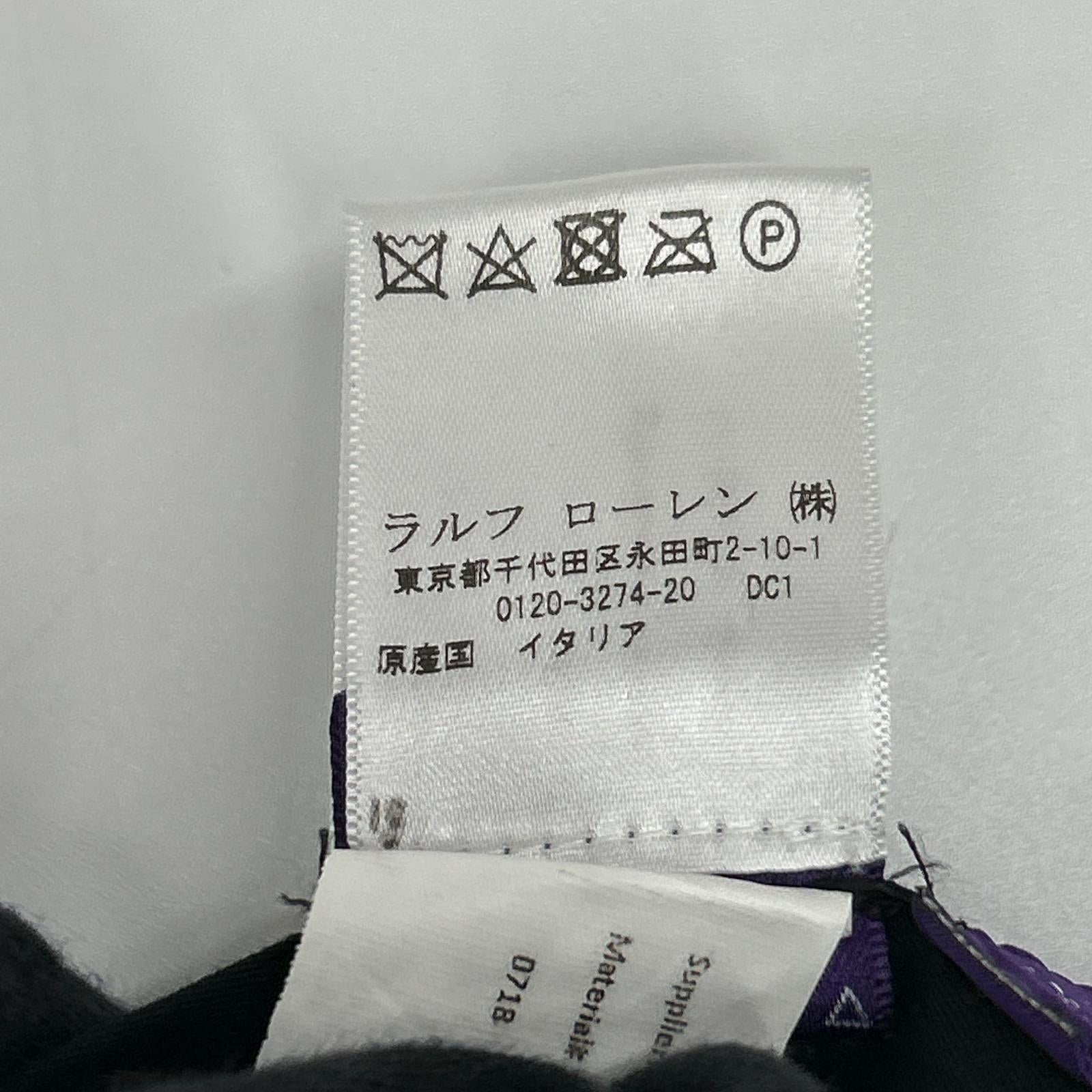 RalphLauren PURPLE LABEL ラルフローレン パープルレーベル 798728082001 イタリア製 ブラック センタープレス ベルベットテーパードスラックス ボトムス