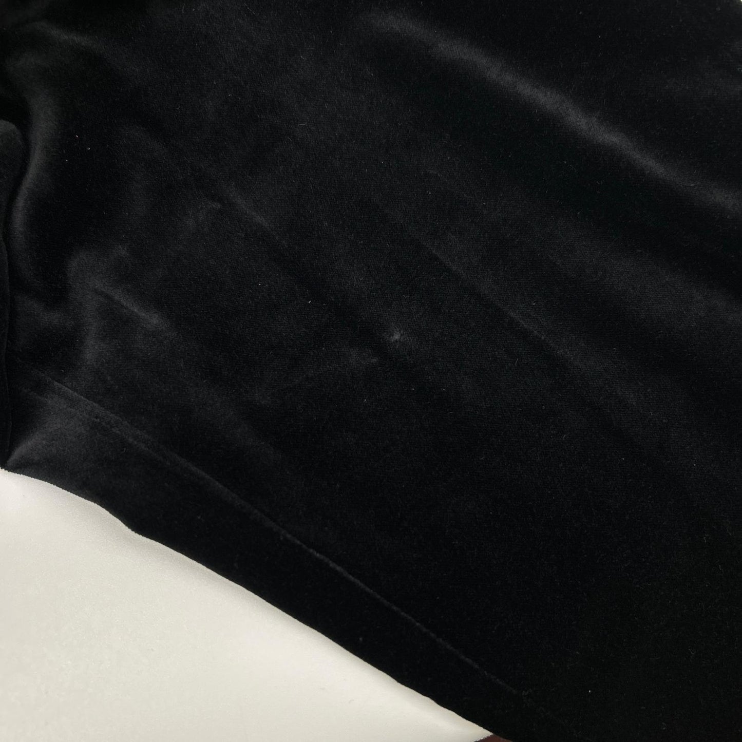 RalphLauren PURPLE LABEL ラルフローレン パープルレーベル 798728082001 イタリア製 ブラック センタープレス ベルベットテーパードスラックス ボトムス