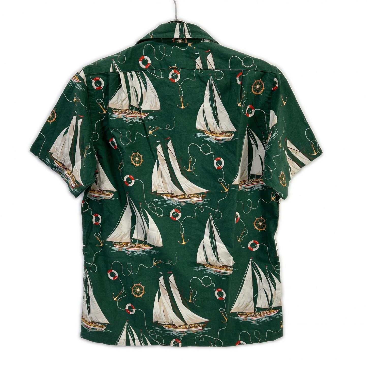 Polo by Ralph Lauren Green Cotton Classic-Fit Sailboat Oxford Camp Shirt Top