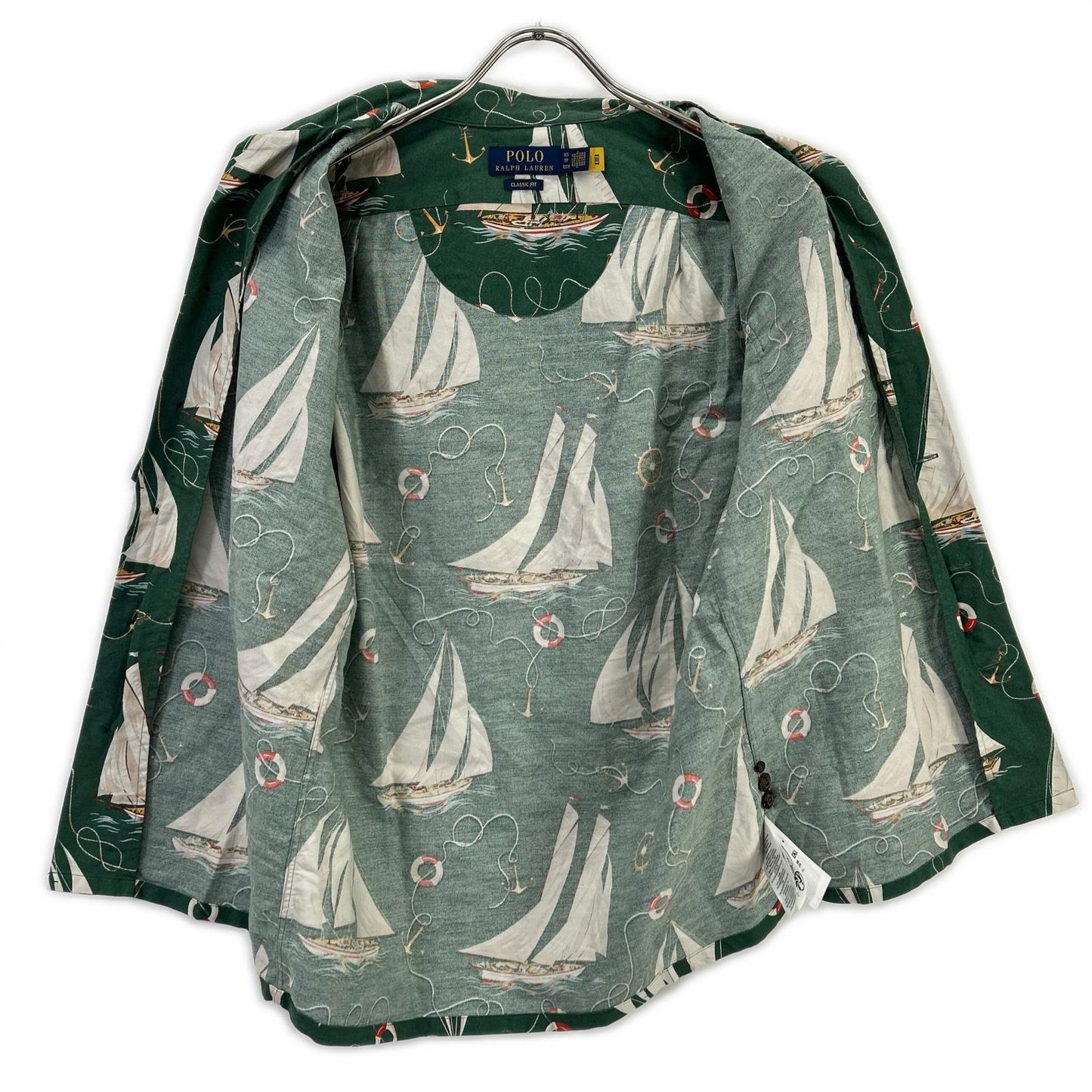 Polo by Ralph Lauren Green Cotton Classic-Fit Sailboat Oxford Camp Shirt Top