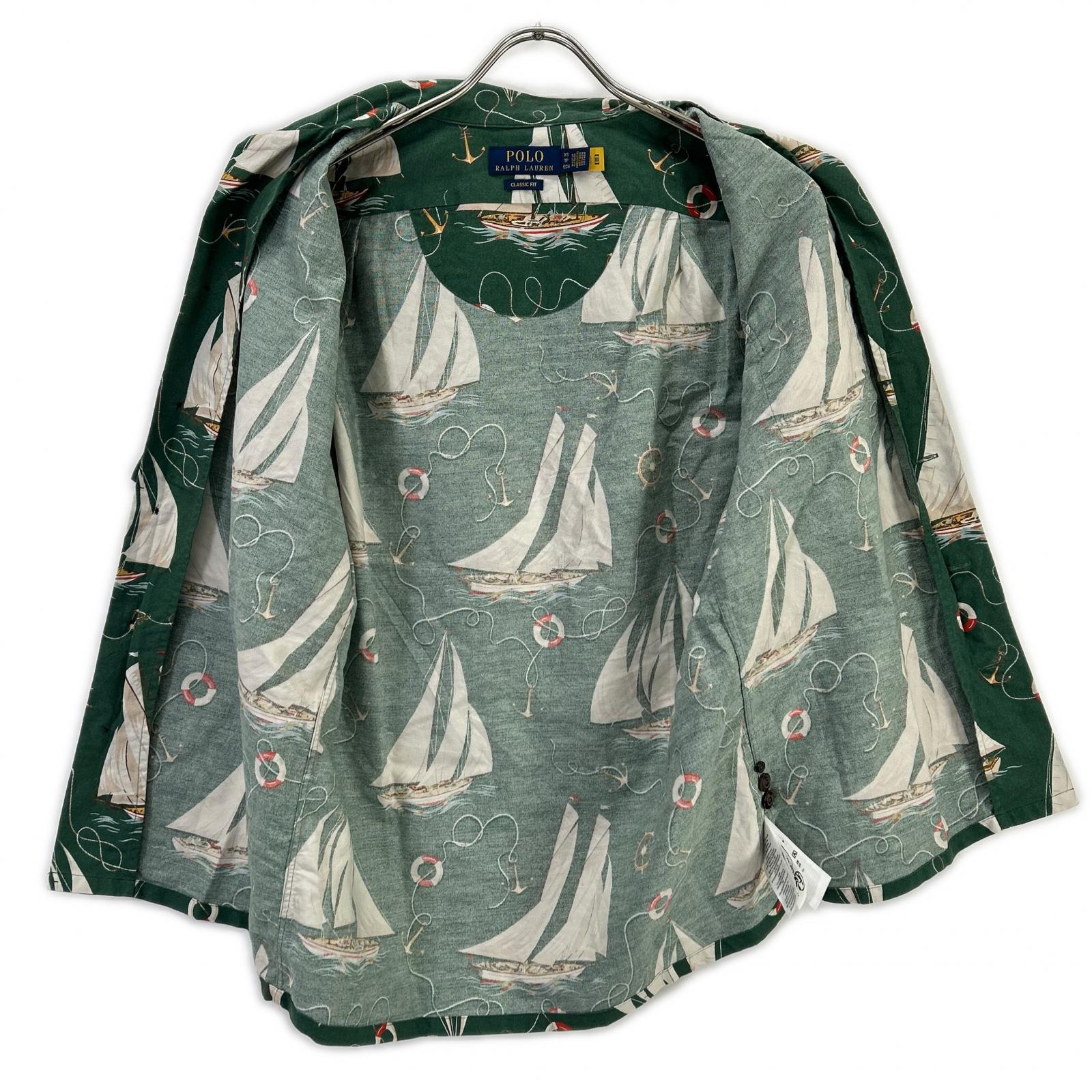 Polo by Ralph Lauren Green Cotton Classic-Fit Sailboat Oxford Camp Shirt Top