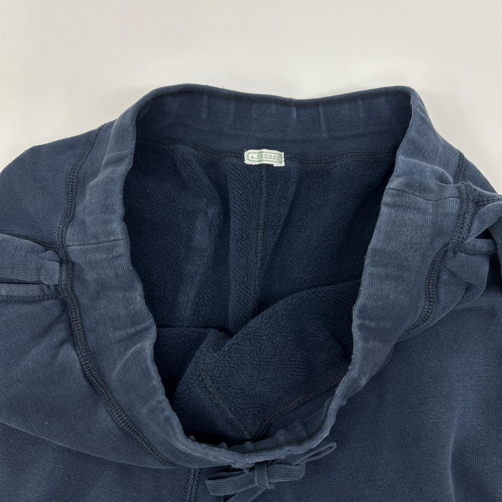 A.PRESSE アプレッセ 25AAP-05-13 ネイビー コットン ドローストリングヴィンテージ加工 Vintage Sweat Pants ボトムス
