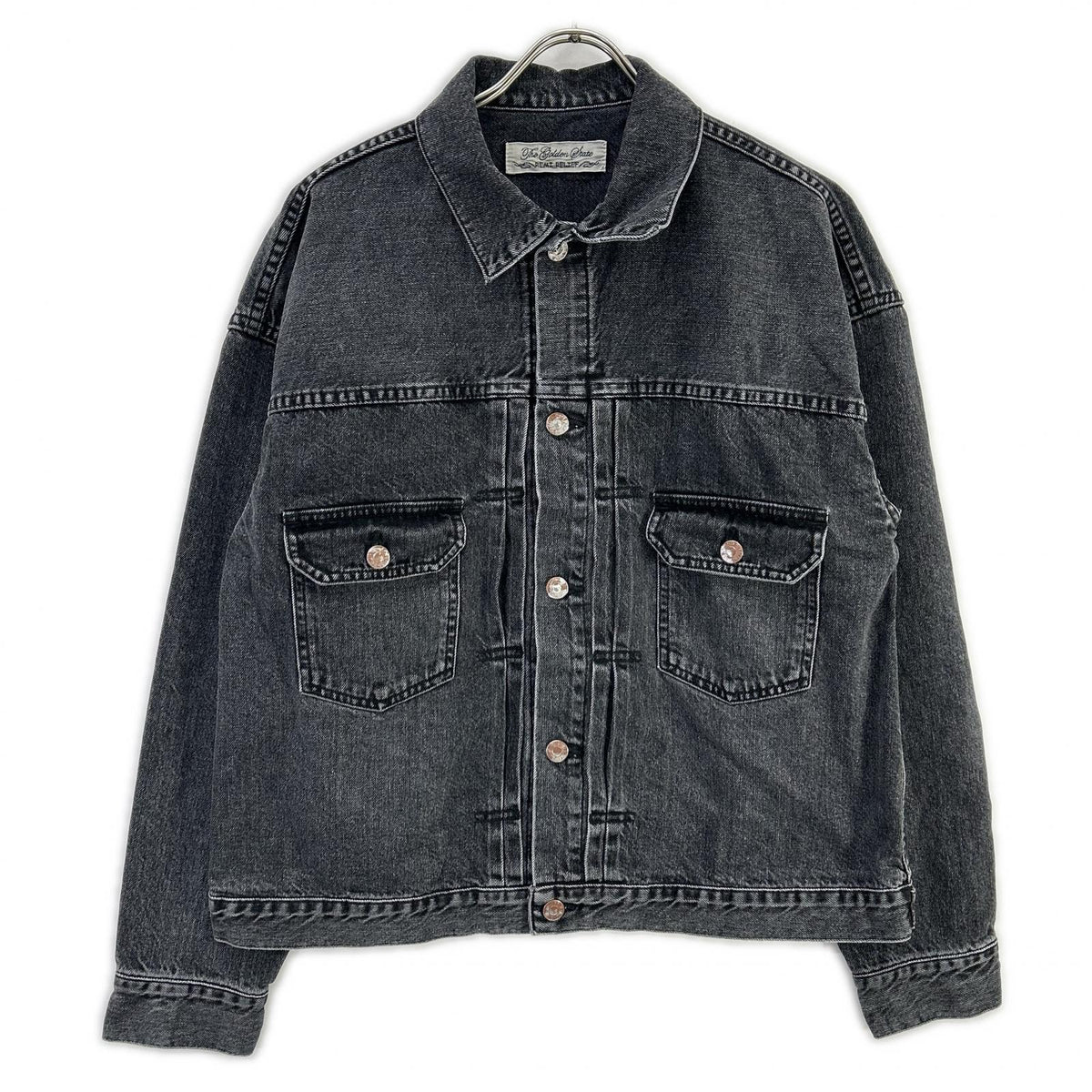 REMI RELIEF レミレリーフ BEAMS PLUS別注 25FW ウォッシュブラック コットン ヴィンテージ加工 デニムトラッカージャケット 2nd ジャケット