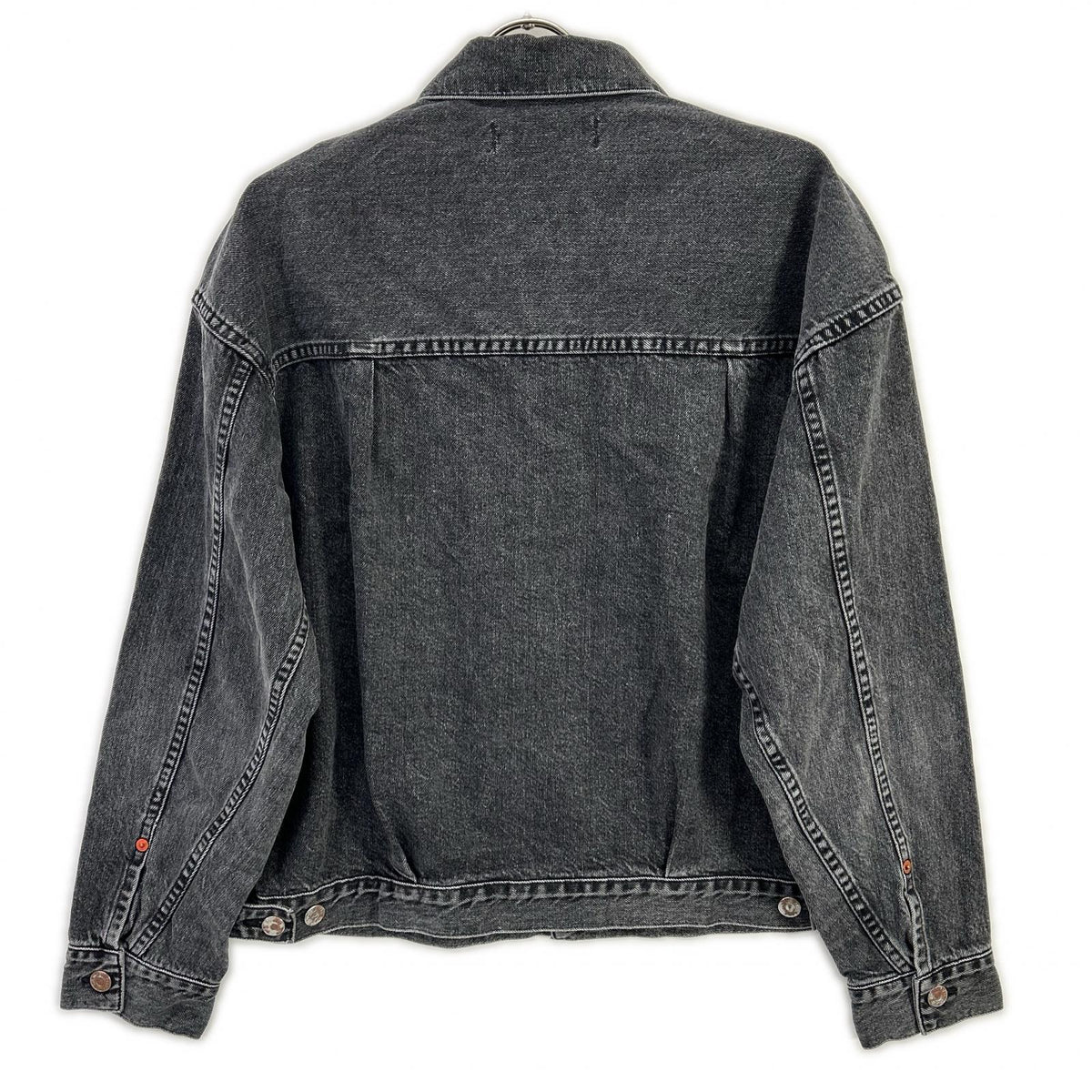 REMI RELIEF レミレリーフ BEAMS PLUS別注 25FW ウォッシュブラック コットン ヴィンテージ加工 デニムトラッカージャケット 2nd ジャケット