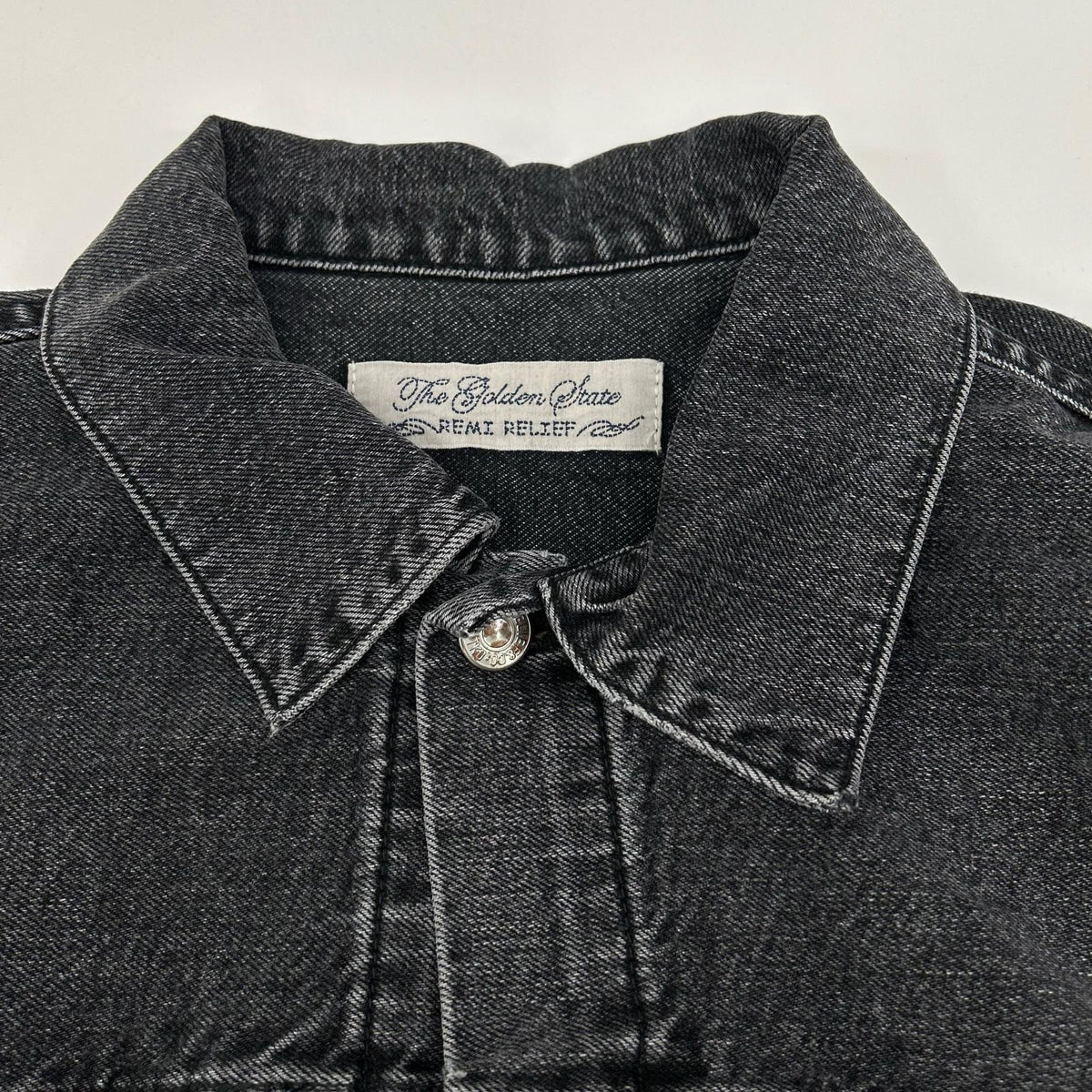 REMI RELIEF レミレリーフ BEAMS PLUS別注 25FW ウォッシュブラック コットン ヴィンテージ加工 デニムトラッカージャケット 2nd ジャケット