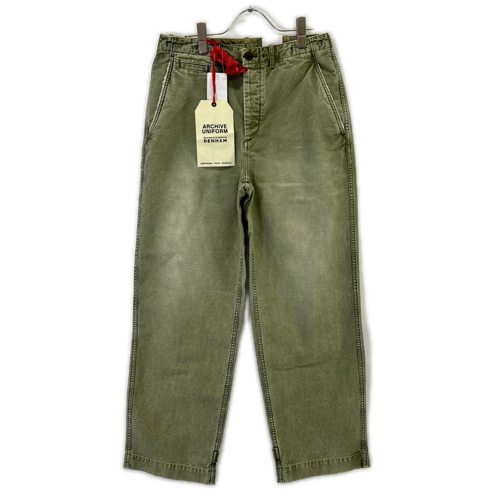 DENHAM デンハム 01-25-01-10-005 ARCHIVE UNIFORM S2 CHINO カーキ コットン ミリタリーパンツ ボトムス