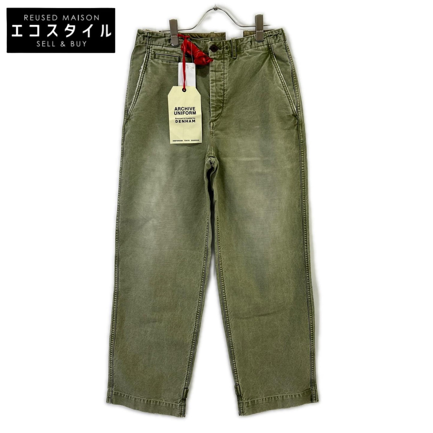DENHAM デンハム 01-25-01-10-005 ARCHIVE UNIFORM S2 CHINO カーキ コットン ミリタリーパンツ ボトムス