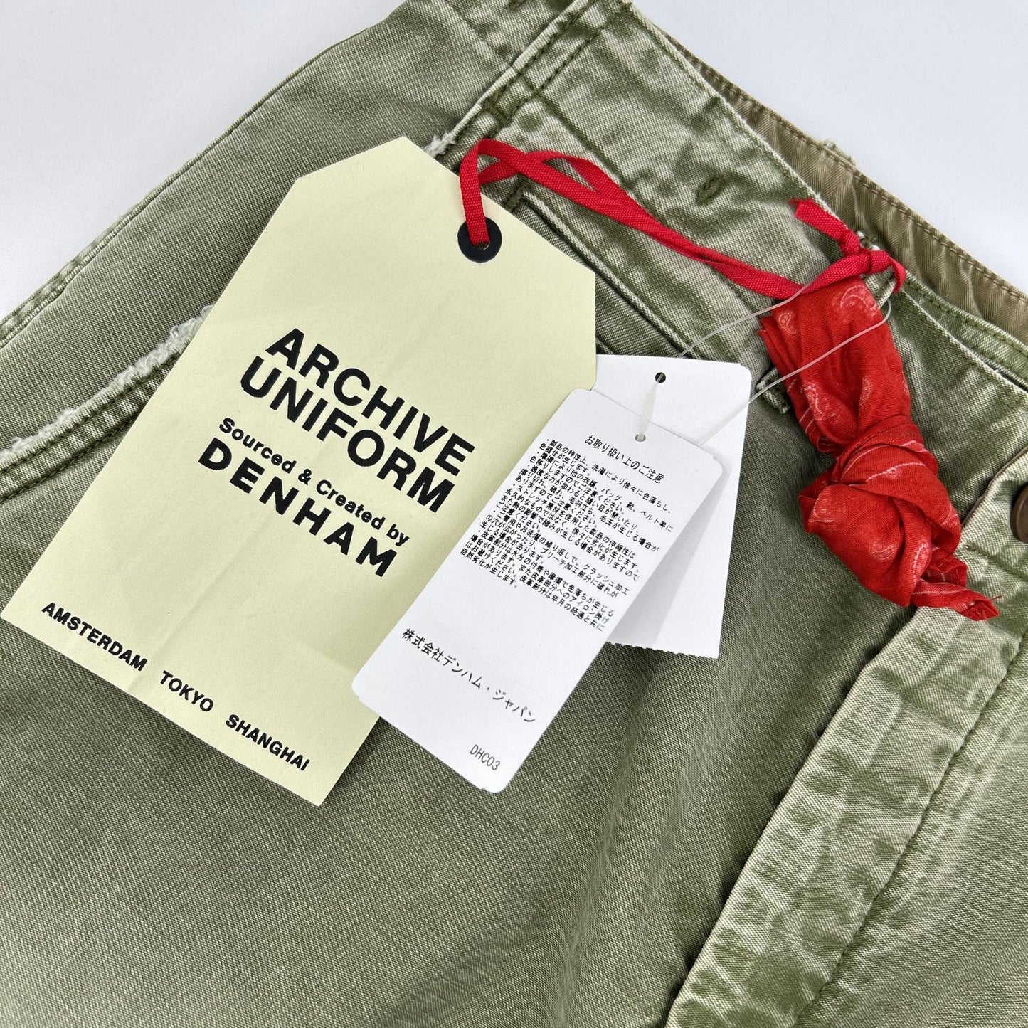 DENHAM デンハム 01-25-01-10-005 ARCHIVE UNIFORM S2 CHINO カーキ コットン ミリタリーパンツ ボトムス