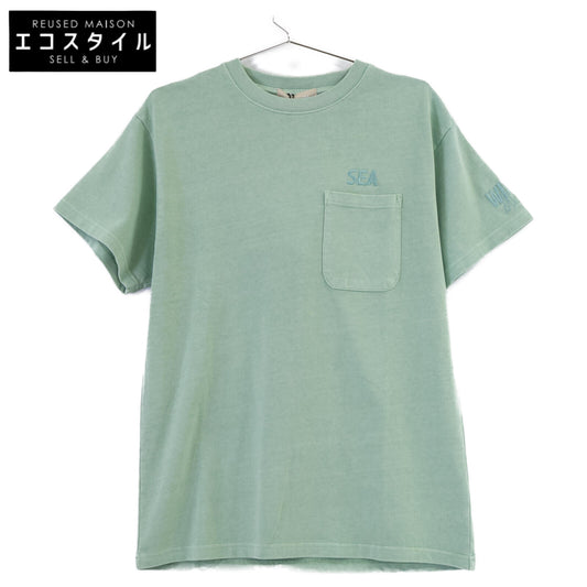 WIND AND SEA ウィンダンシ― WDS-O-ESPG-25-Q3-CS-01 ミント コットン PIGMENT POCKET TEE トップス