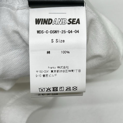 WIND AND SEA ウィンダンシ― ×Disney WDS-C-DSNY-25-Q4-04 ホワイト ミッキープリント ショートスリーブポケットカットソー トップス