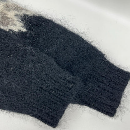 BATONER バトナー BN-19FM-046 ブラック MOHAIR NORDIC CREW NECK ノルディック柄ニットプルオーバー トップス