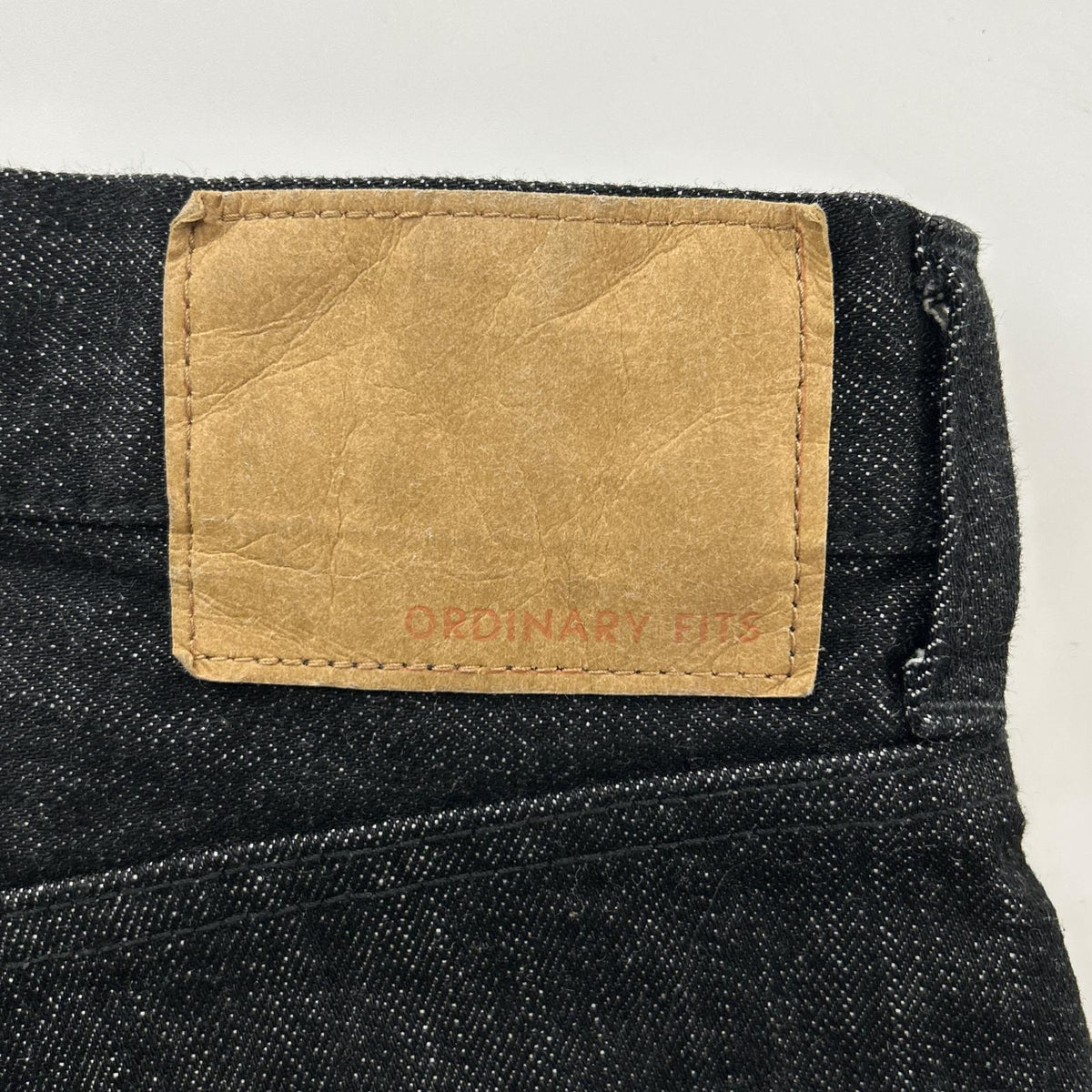 Ordinary fits LIMITED MODEL 117BK-25 Black One-Wash Loose-Fit 5-Pocket Selvedge Denim Pants