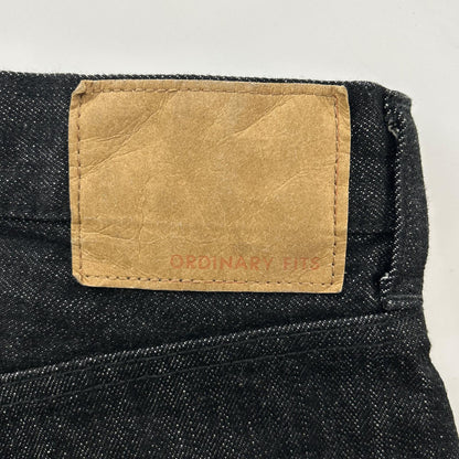 Ordinary fits LIMITED MODEL 117BK-25 Black One-Wash Loose-Fit 5-Pocket Selvedge Denim Pants