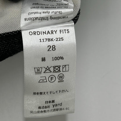 Ordinary fits LIMITED MODEL 117BK-25 Black One-Wash Loose-Fit 5-Pocket Selvedge Denim Pants
