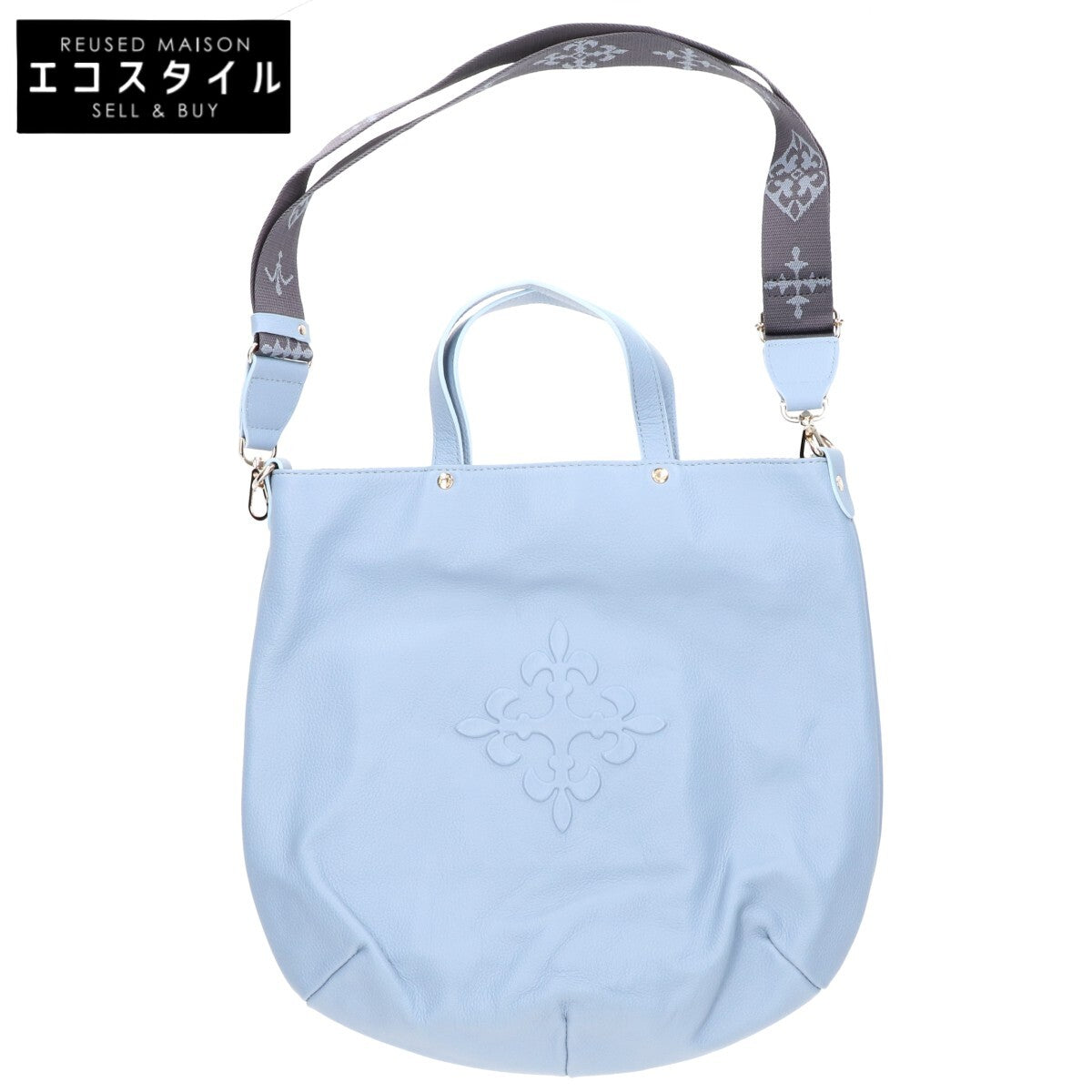russet ラシット 【美品】エンボスモノグラム スリム2WAYショルダー トートバッグ