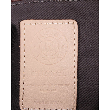 russet ラシット 【美品】エンボスモノグラム スリム2WAYショルダー トートバッグ