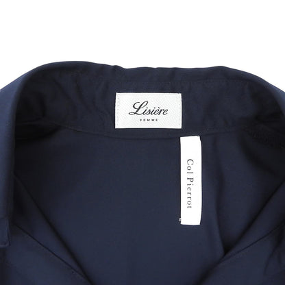 Lisiere リジェール ベルテッド シャツワンピース レディース ネイビー ワンピース