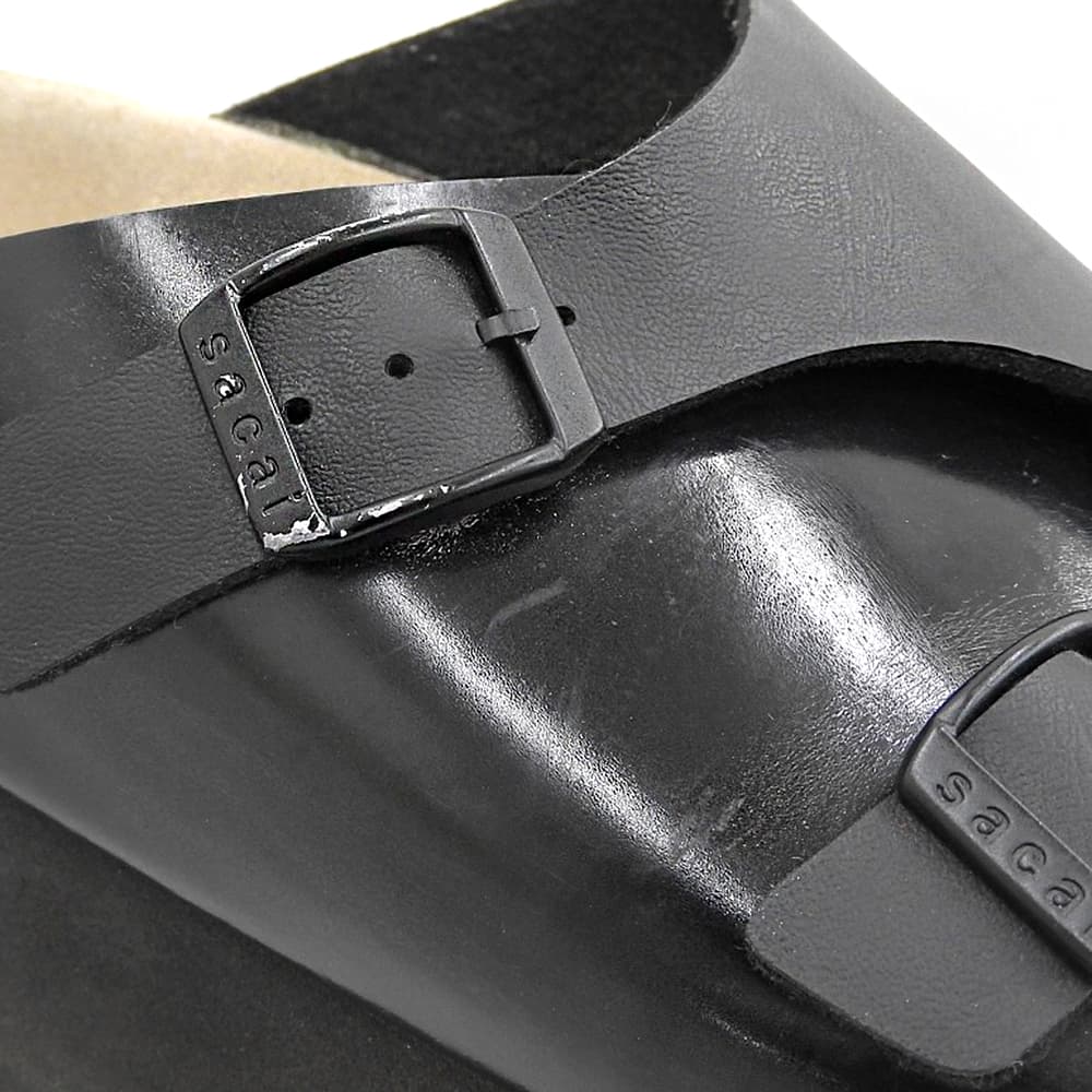 sacai サカイ ダブルストラッププラットフォームサンダル シューズ レディース ブラック 38 00163 シューズ