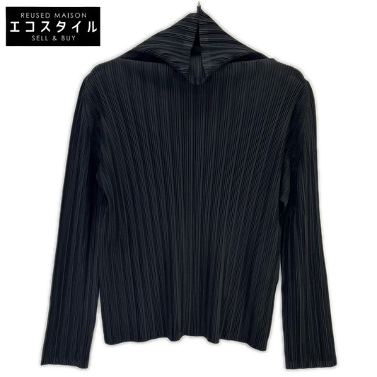 PLEATS PLEASE プリーツプリーズ PP55-FK113 25年 ブラック タートルネックロングスリーブカットソー トップス