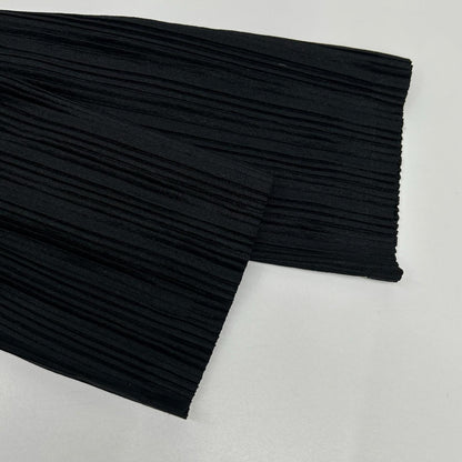 PLEATS PLEASE PP55-FK113 2025 Black Turtleneck Long-Sleeve Cutsew Top