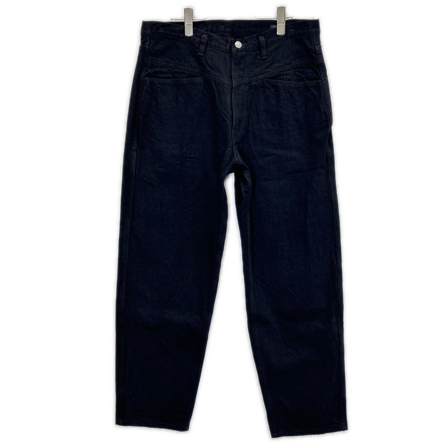 COMOLI コモリ C03-03005 ブラックデニム テーパードパンツ ボトムス