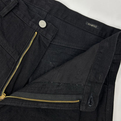 COMOLI コモリ C03-03005 ブラックデニム テーパードパンツ ボトムス