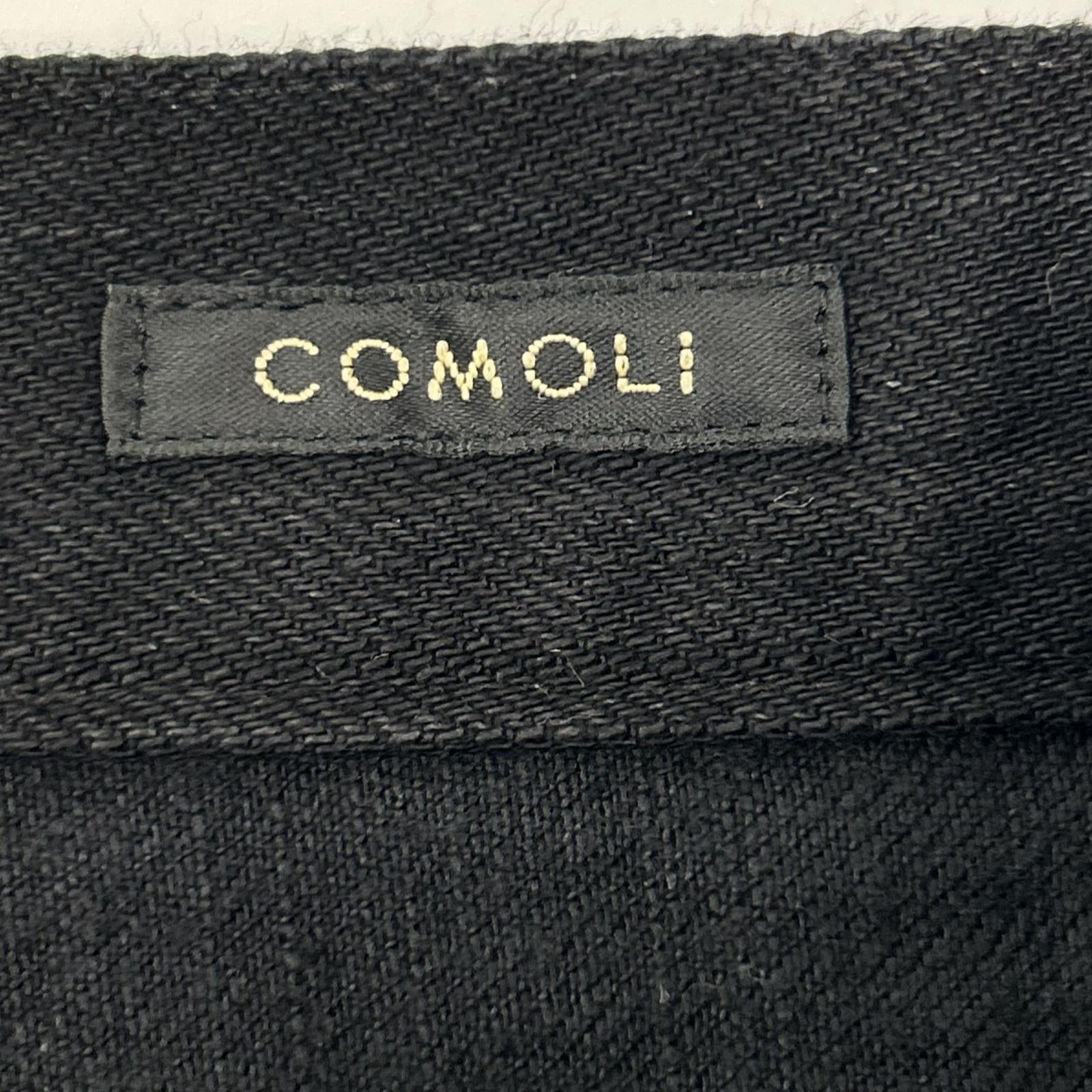 COMOLI コモリ C03-03005 ブラックデニム テーパードパンツ ボトムス