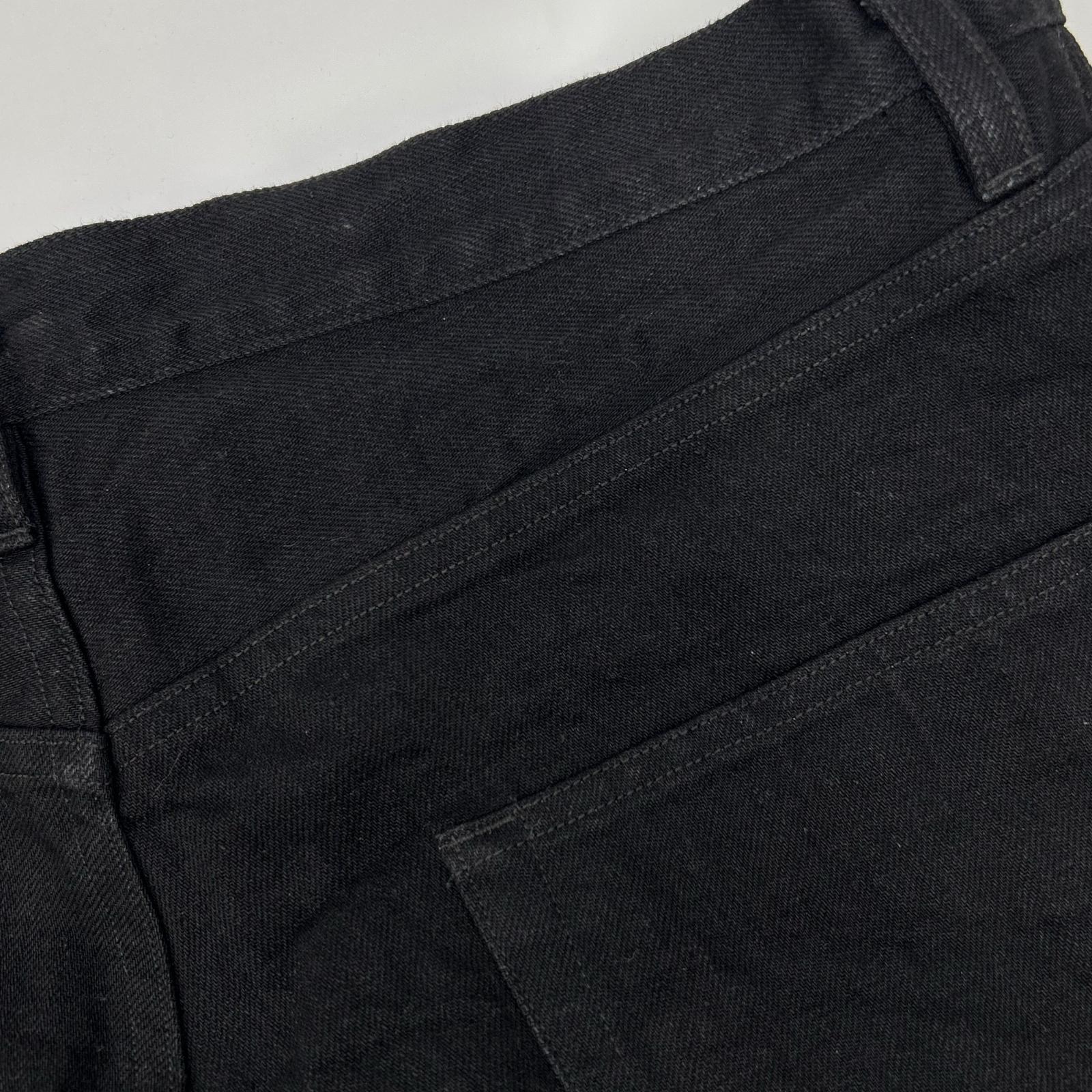 COMOLI コモリ C03-03005 ブラックデニム テーパードパンツ ボトムス