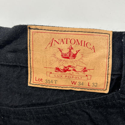 ANATOMICA アナトミカ 530-582-11 24SS ブラック ボタンフライ テーパード デニムパンツ ボトムス
