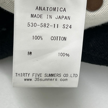 ANATOMICA アナトミカ 530-582-11 24SS ブラック ボタンフライ テーパード デニムパンツ ボトムス