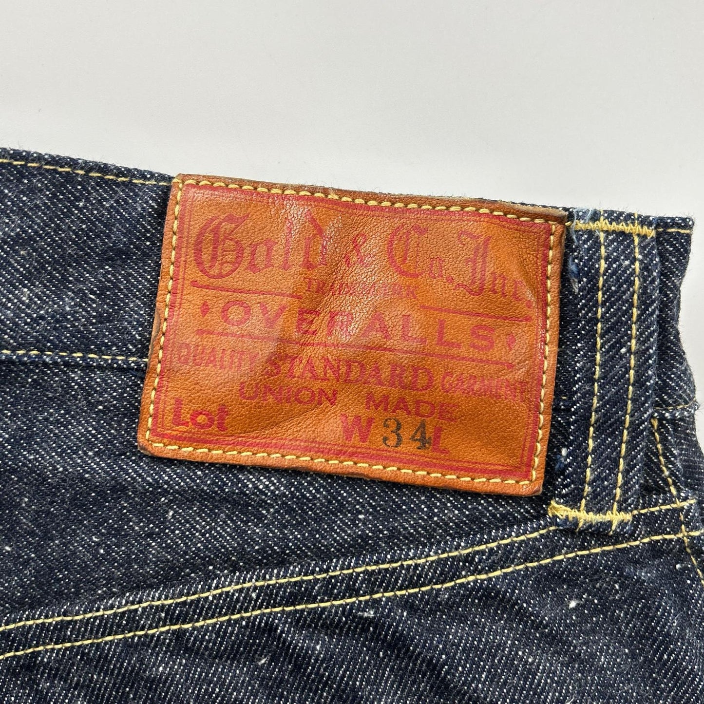 GOLD ゴールド GL42579A インディゴ RECYCLED WASTE SUVIN COTTON YARN 14oz. DENIM 5POCKET WIDE PANTS ジップフライデニムパンツ ボトムス