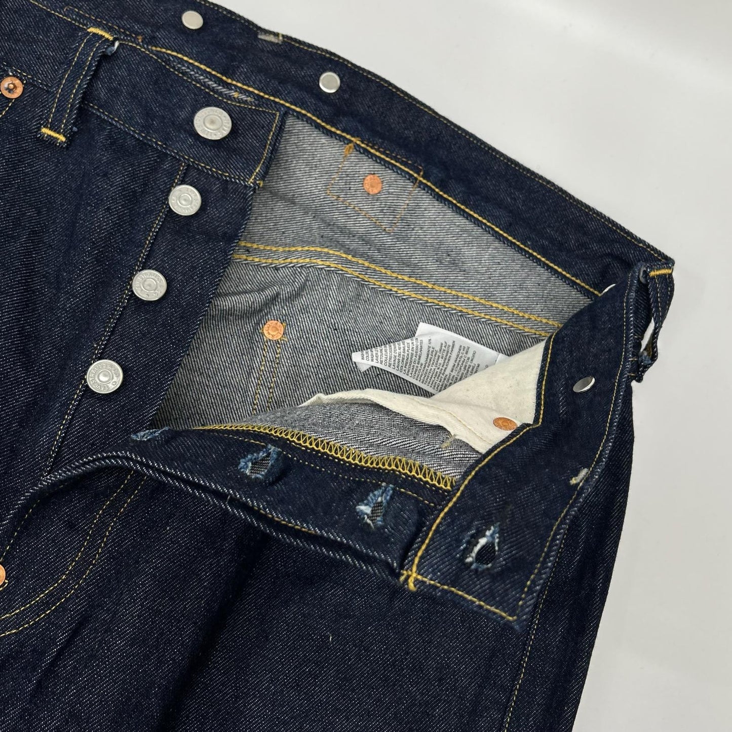 LEVI'S リーバイス 【VINTAGE CLOTHING】33501-0049 501XX インディゴ 1933年モデル 復刻 シンチバック サスペンダーボタン ボタンフライデニムパンツ ボトムス
