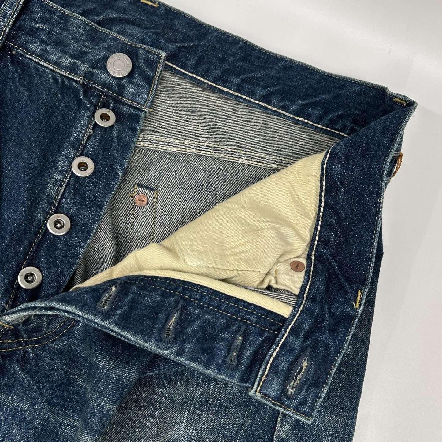 MINEDENIM マインデニム 2304-1007-85-322 ブルー L.Straight 5pocket ボタンフライデニムパンツ ボトムス