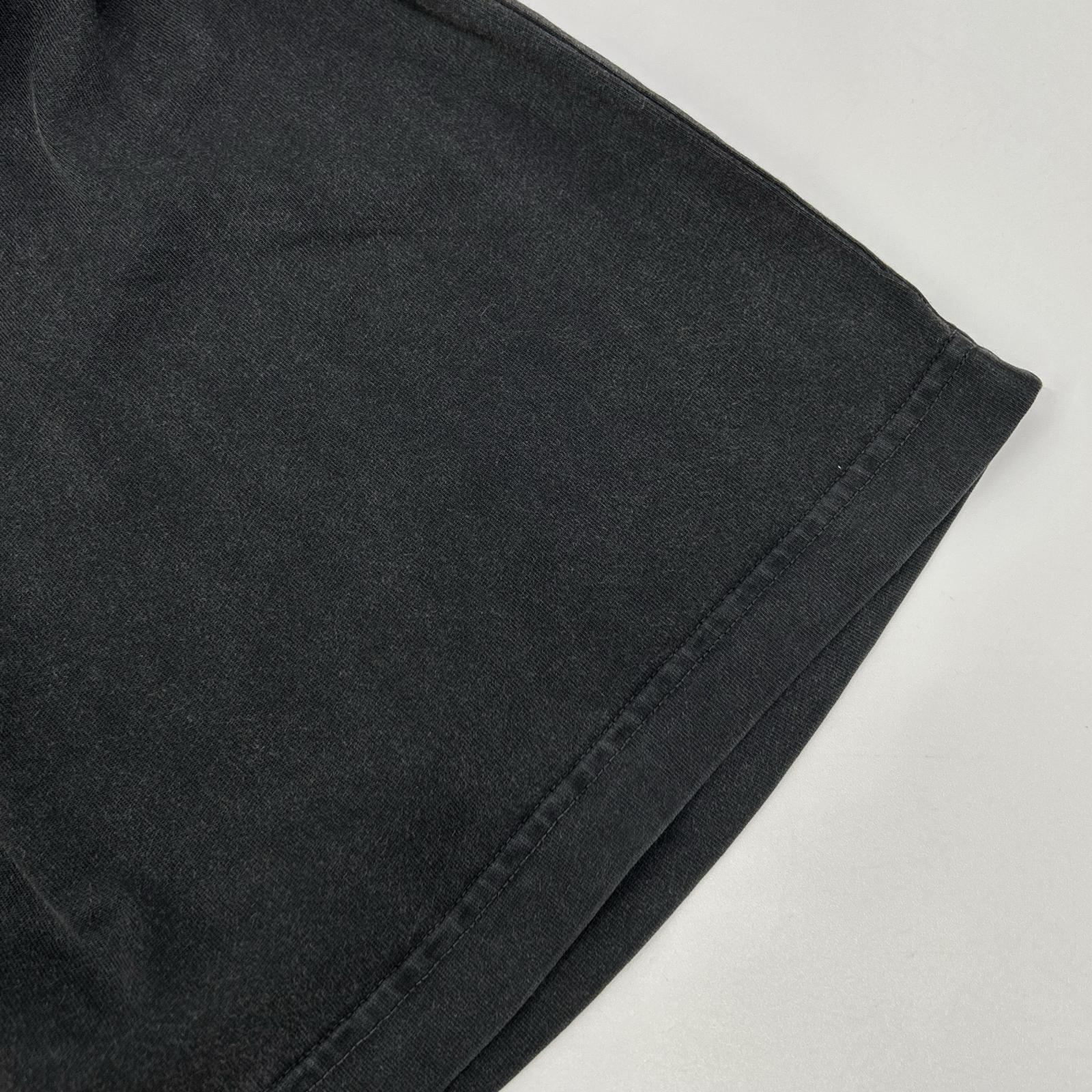 BALENCIAGA バレンシアガ 612966 ダークグレー ガーメントダイ バッグロゴ Tシャツ トップス