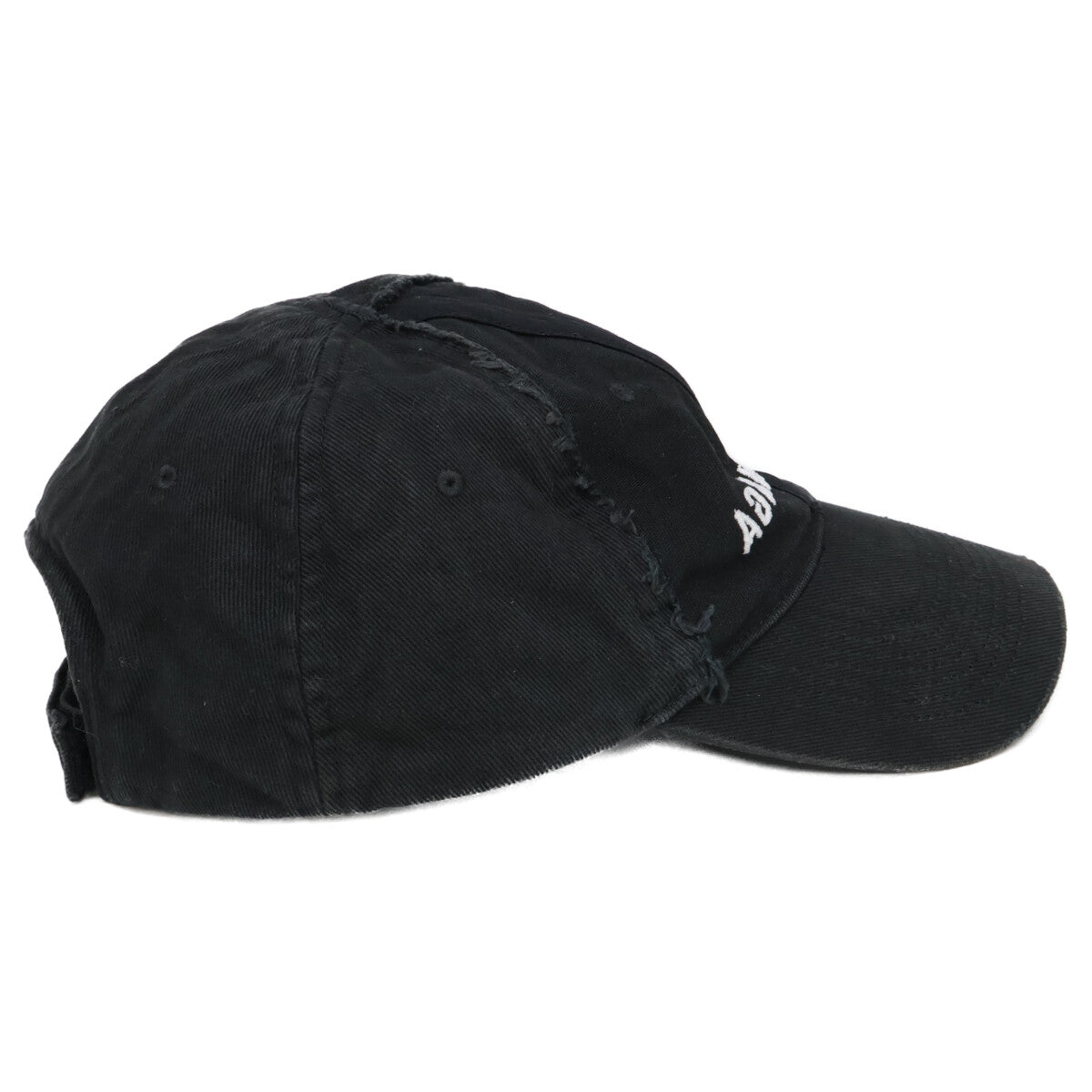 BALENCIAGA バレンシアガ 【即決/国内正規】723773 410B2 エンブロイダリーロゴ ダメージ ベースボールキャップ 帽子