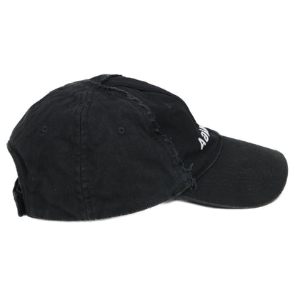 BALENCIAGA バレンシアガ 【即決/国内正規】723773 410B2 エンブロイダリーロゴ ダメージ ベースボールキャップ 帽子