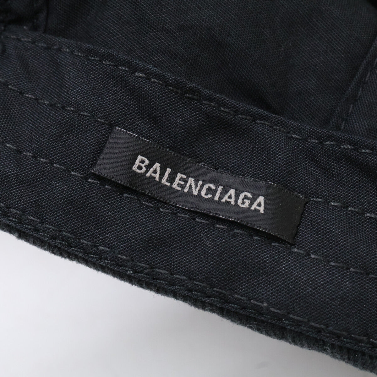 BALENCIAGA バレンシアガ 【即決/国内正規】723773 410B2 エンブロイダリーロゴ ダメージ ベースボールキャップ 帽子